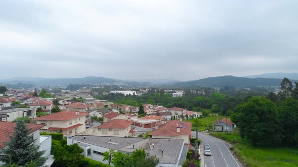 Aerial View of Houses in Rural Residential Area