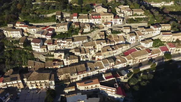 Aerial View of Ancient Italian Village