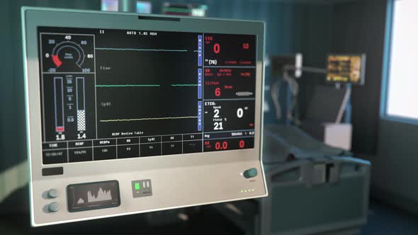 Health Monitoring Device Indicates That Patient Is Dying In Emergency Clinic alt