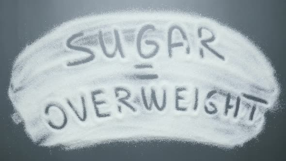 Sugar equals overweight handwriting revealing. Sugar free.