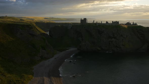 Pan right of the famous Dunnottar Castle