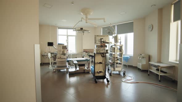 Real Modern Operating Theatre With Working Equipment