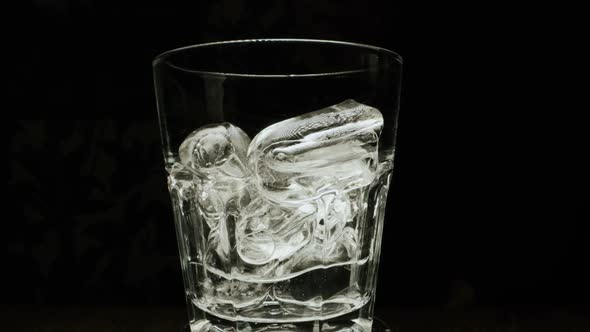 Ice Cubes In A Glass. ,