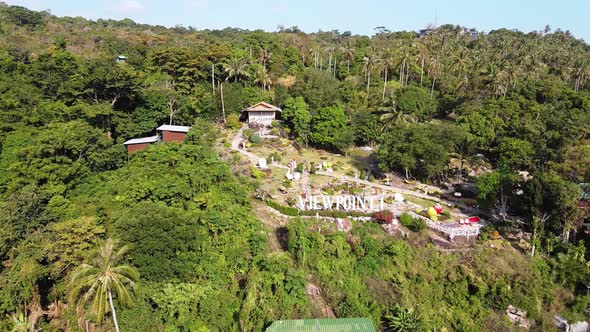 Aerial View of Phi Phi Don Landscape on a Sunny Day From Viewpoint 1 Thailand