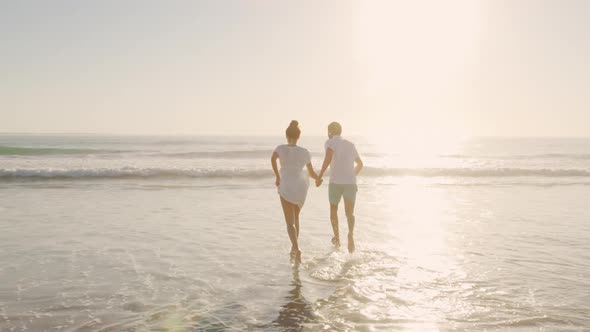 Young couple by the sea