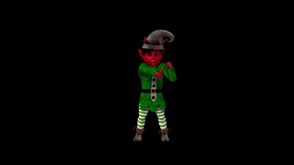 Red Elf Dance 2   Christmas Concept alt