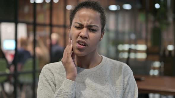 African Woman Having Toothache, Tooth Infection