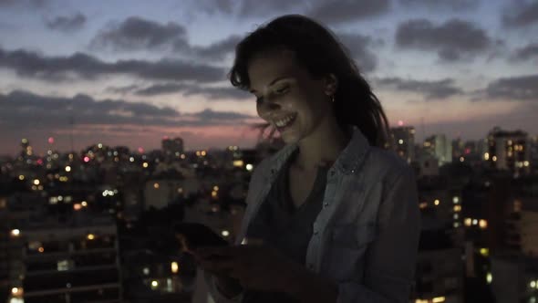 Young woman using smartphone