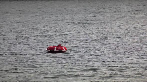 Buoy floating in the diving zone