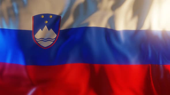 Slovenia Flag with Edge Bump