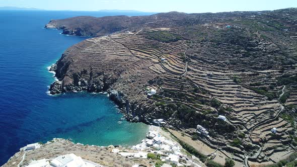 Village of Seralia at near Kastro Sifnou on the island of Sifnos in the Cyclades