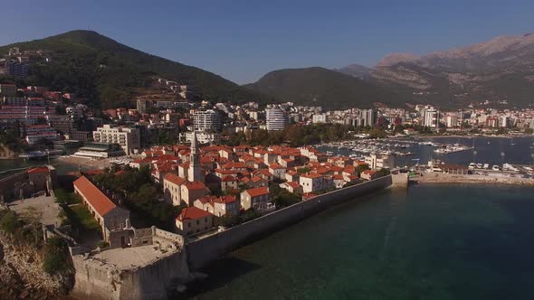 Fortress Among Old Houses in Budva