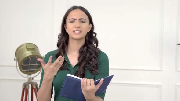 Indian girl reciting a poem