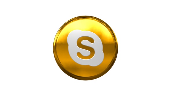 Golden 3D Skype Icon