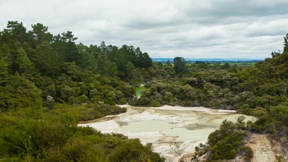 Panoramic View from Wai-O-Tapu Geothermal Area