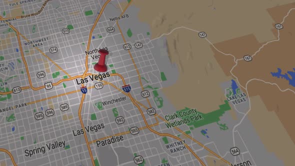 Las Vegas On Map 4K