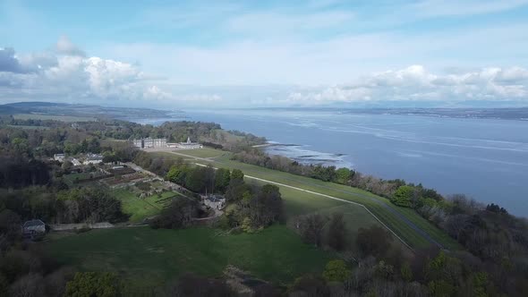 Beautiful Park In Scotland,Firth Of Forth Aerial View