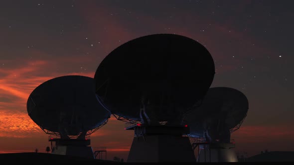 a group of space antennas or ground observatories observing space