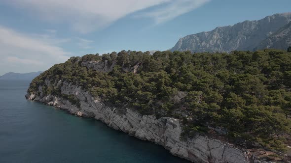 Aerial View of the City of Makarska in Croatia