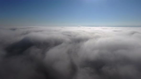 Flying Through Beautiful Thick Fluffy Clouds