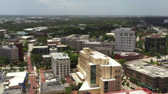 Aerial Footage Government Buildings And Courthouse Downtown Fort Myers Fl Usa