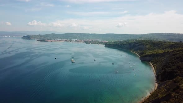 Boats in the bay, Adriatic Sea coastline