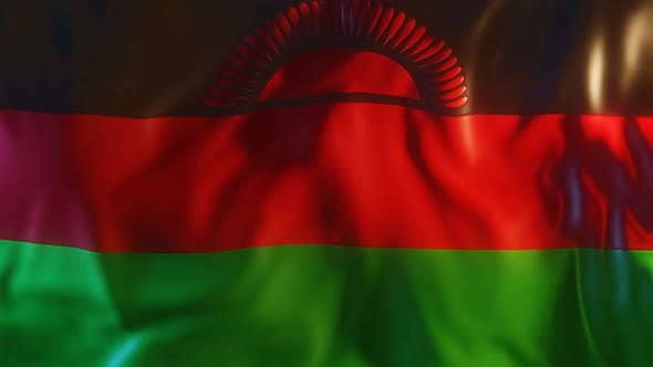 Malawi Flag with Edge Bump