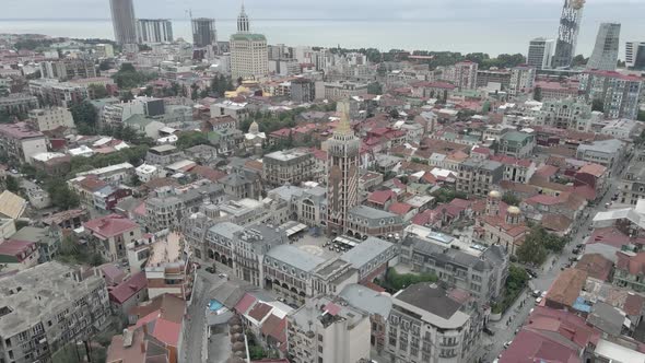 Aerial view of Piazza Batumi. Georgia 2020 summer