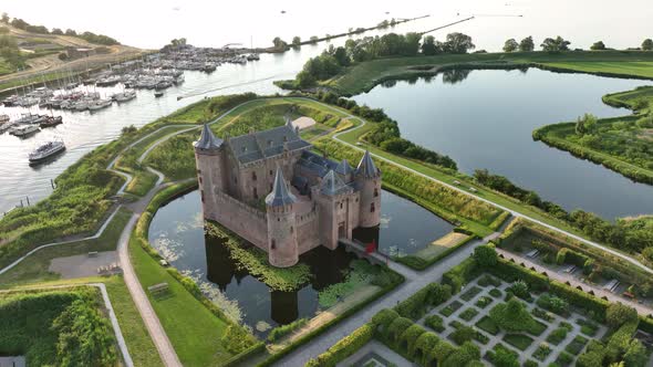 Muiderslot Medieval Stronghold Castle Restored Heritage Culture Monument for Touristic Museum