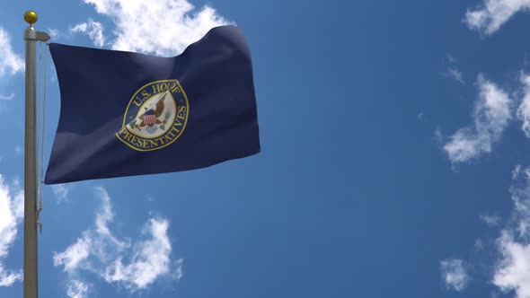 United States House Of Representatives Flag (Usa) On Flagpole