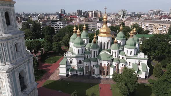 Kyiv. Ukraine: Saint Sophia's Cathedral in Kyiv. Aerial View