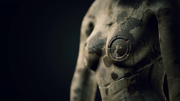 Futuristic Sci Fi Woman in Burned Suit alt