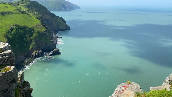 Valley of Rocks stunning scenery, North Devon England coastline