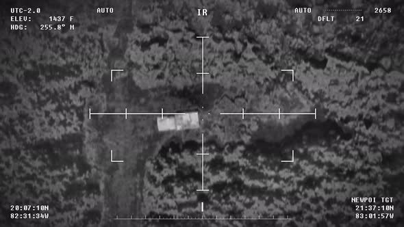 High Tech Homing Explosive Missile Targeting Interface Destroys Armored Tank alt