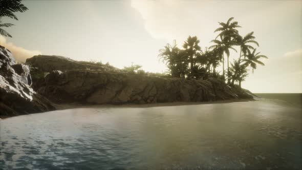 Soft Twilight of the Amazing Tropical Marine Beach alt