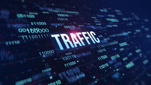 Traffic Digital Binary Code Background