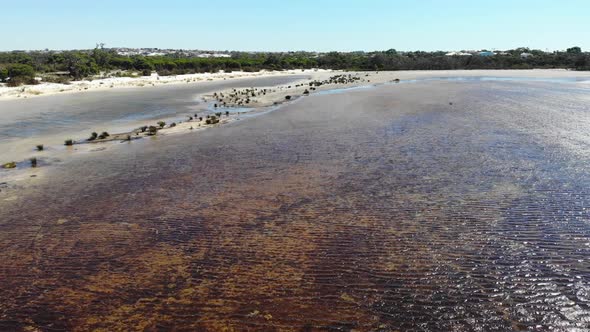 Aerial View of a Lakeside in Australia