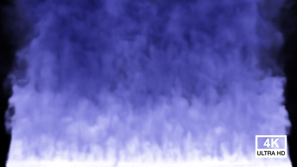 Realistic Soft Blue Smoke Rising Up 4K alt
