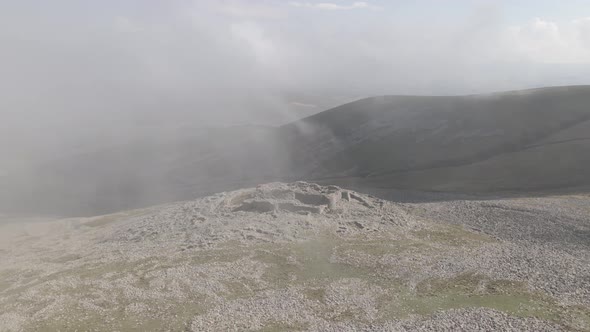 Aerial view of Abuli fortress in Samtskhe-Javakheti, Georgia.