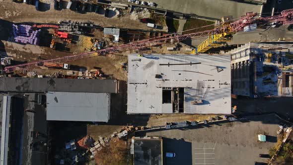 Aerial View of Construction Site