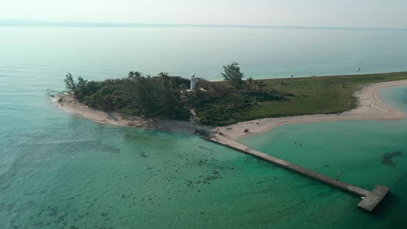 Enmedio Island in gulf of mexico