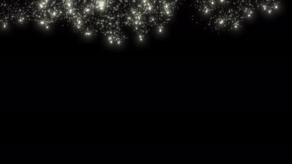 white particle falling on black background, Glitter Shining White Particle Falling, Party Celebratio