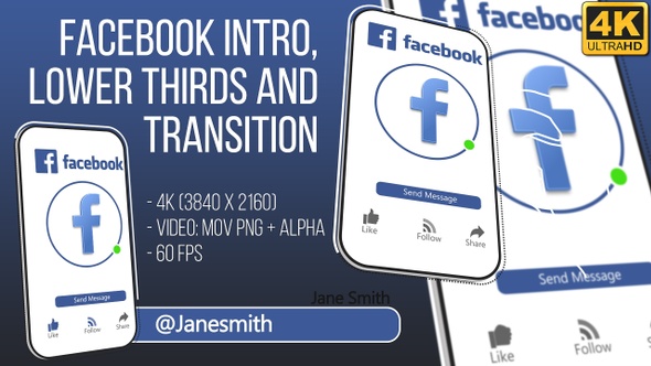 Facebook Intro and Lowerthird 4K (Video)