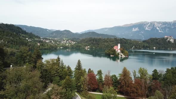 Lake Bled Aerial view, Slovenia