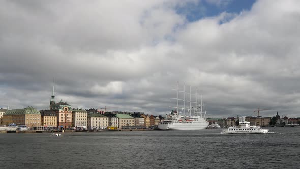 Cruise ship Wind Surf at Gamla Stan Stockholm Sweden