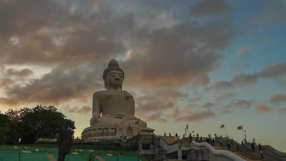 Timelapse Sunset At Phuket Big Buddha