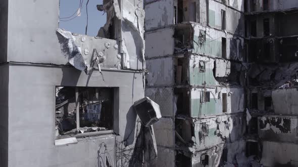 War in Ukraine  Destroyed Building in Borodyanka Bucha District