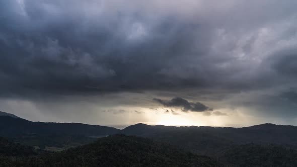 Time Lapse Of Dark Clouds In Sky