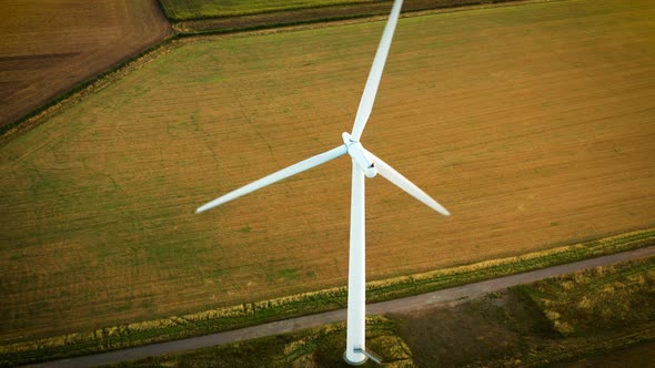 Large wind turbine from the air