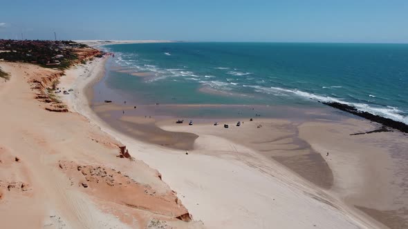 Northeast Brazil. Canoa Quebrada Beach at Ceara state.